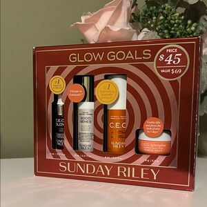 Sunday Riley Glow Goals Skincare Set - Red and White